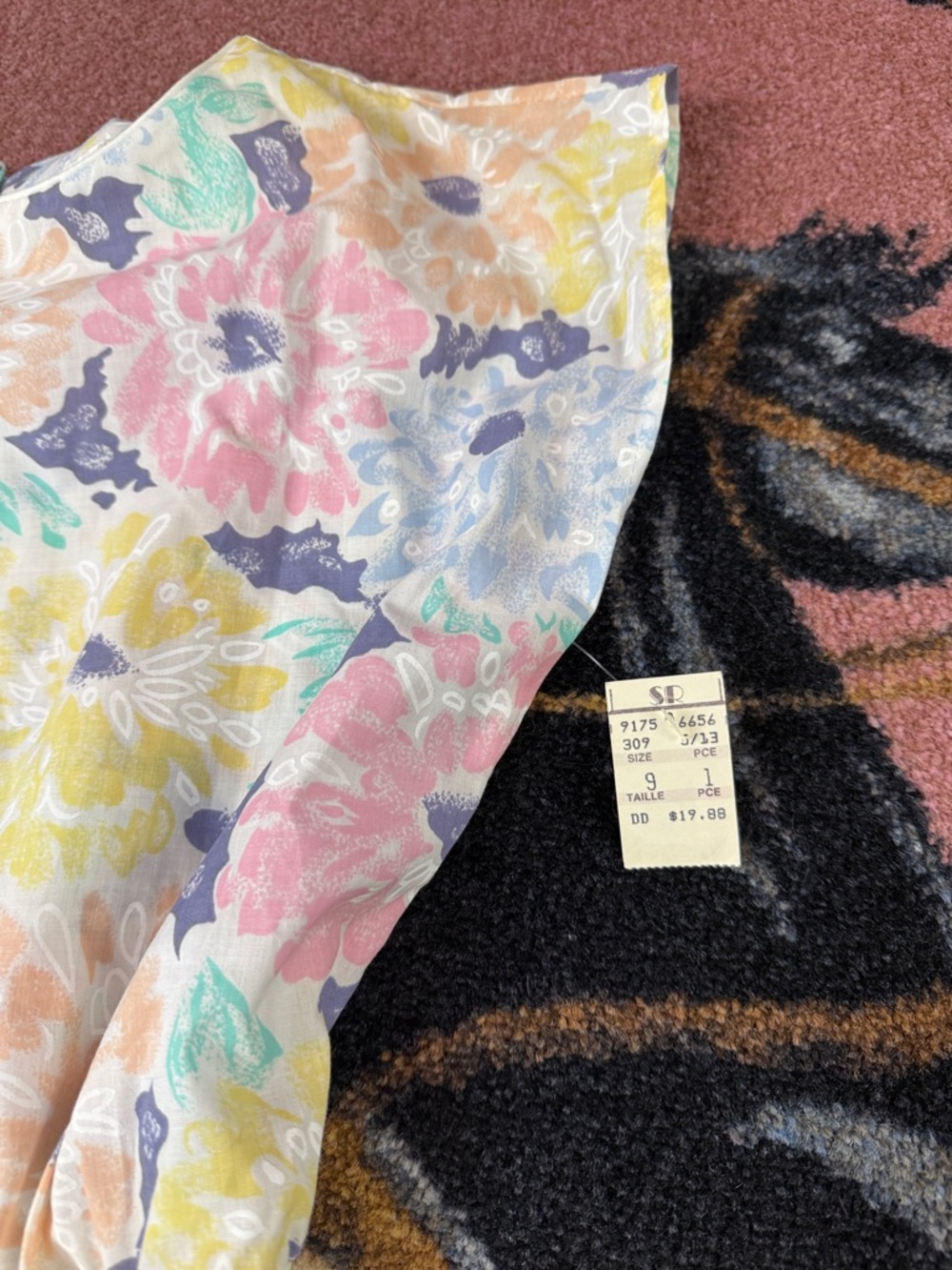 NWT VINTAGE DRESS DEADSTOCK FLORAL MIDI - Picture 5 of 9